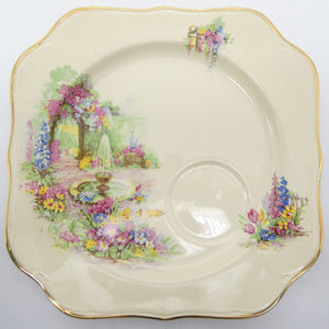Johnson Brothers - Garden with Fountain - Hostess Plate