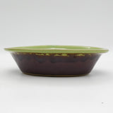 Denby Stoneware - Green and Brown - 1.0 pt Rimmed Oval Dish