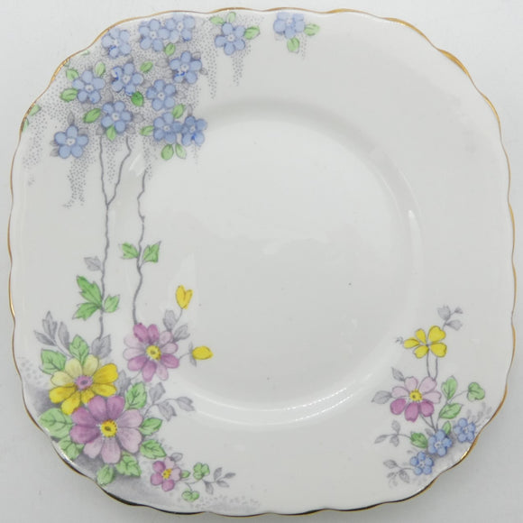 Wellington China - 8007 Blue, Pink and Yellow Flowers - Side Plate