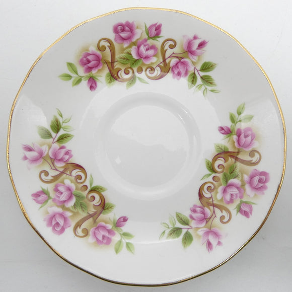 Queen Anne - 8505 Roses and Scrolls - Saucer