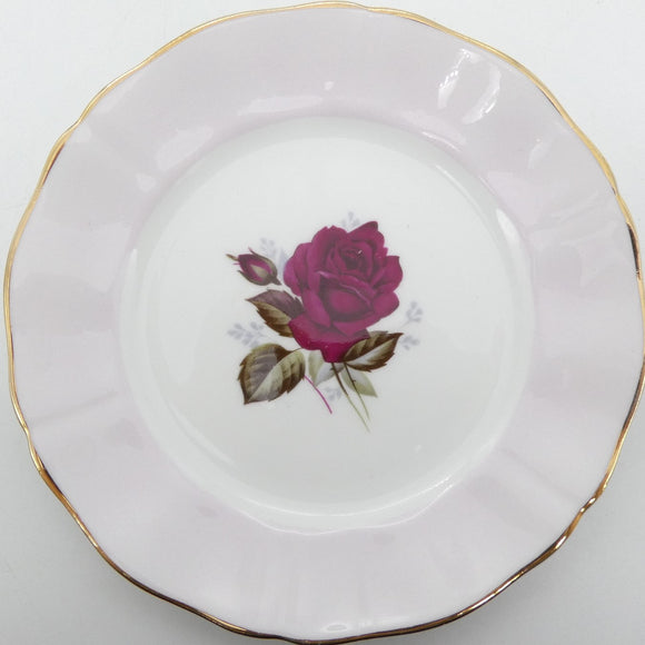 Adderley - Red Roses with Pastel Rim - Side Plate
