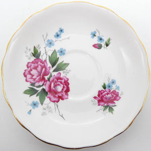 Colclough - Red and Blue Flowers - Saucer