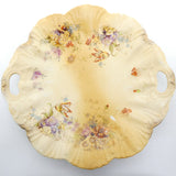 Unmarked Vintage - Hand-painted Blushware - Cake Plate