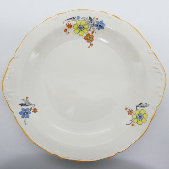 Midwinter - Yellow, Red and Blue Flowers - Cake Plate