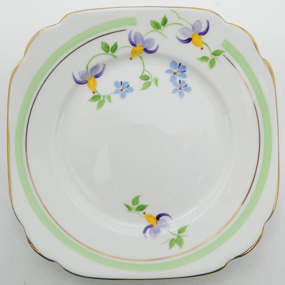 Roslyn - Hand-painted Purple Orchids - Side Plate