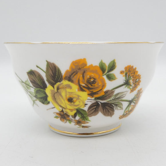 Queen Anne - Orange and Yellow Roses - Sugar Bowl