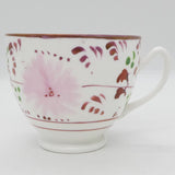 Allertons - Hand-painted Flowers with Metallic Pink - Cup