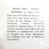Unmarked Vintage - Sir Harry "Hotspur" Percy - Small Display Plate