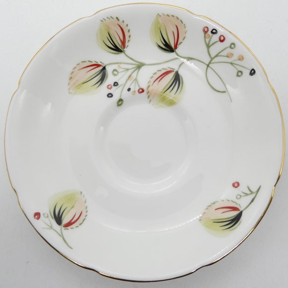 Royal Grafton - Green and Brown Leaves - Saucer