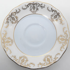 Royal Vale - Gold Filigree with Blue - Saucer