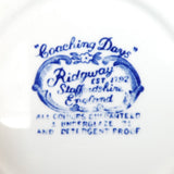 Ridgway - Coaching Days, Blue - Coaster/Trinket Dish