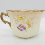 Redfern & Drake - 1785 Blushware with Colourful Flowers - Trio - ANTIQUE