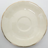 Alfred Meakin - Cream with Brushed Gold Rim - Saucer
