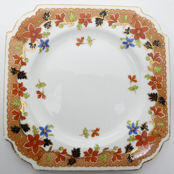 Aynsley - B440 Red and Blue Flowers - Side Plate