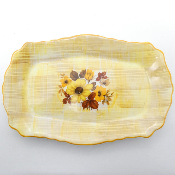 James Kent - Yellow and Orange Flowers - Rectangular Dish