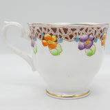 Royal Albert - Purple and Orange Flowers on Brick Band - Trio