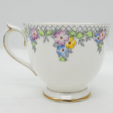 Royal Albert - Trellis, Grey Band - Trio with Round Side Plate