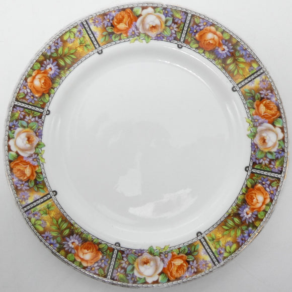Aynsley - Roses on Floral Border - Side Plate