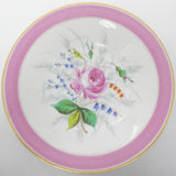 Unmarked - Hand-painted Floral Spray - Footed Cake Stand