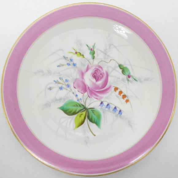 Unmarked - Hand-painted Floral Spray - Cake Plate