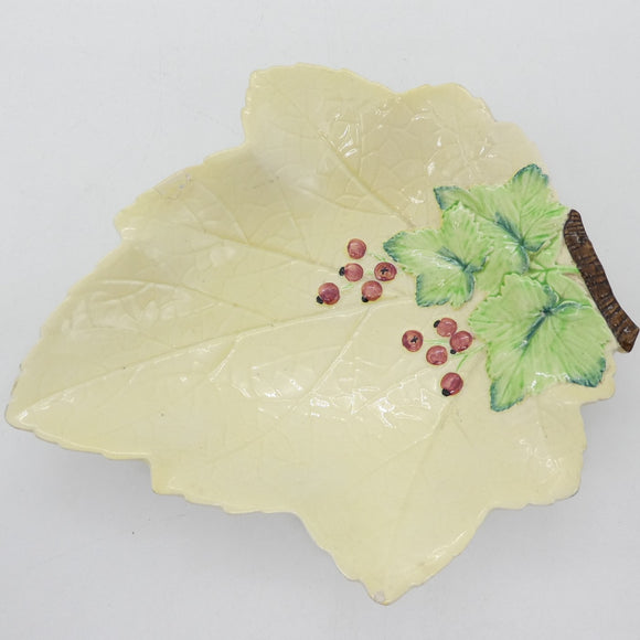Carlton Ware - Redcurrants on Yellow - Leaf-Shaped Dish