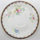 Wedgwood - X4912 Blue and Gold Rim with Floral Sprays - Trio - ANTIQUE