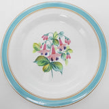 Unmarked Vintage - Hand-painted Flowers - Cake Plate