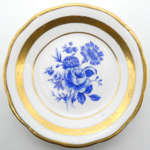 Heatherley - Blue Flowers with Gold Bands - Trinket Dish