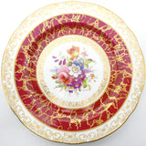 Hammersley - Floral Spray with Maroon Border - Display Plate