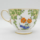 Aynsley - Orange and Blue Flowers - Cup