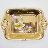 Royal Winton - Pink and White Flowers - Gilded Dish