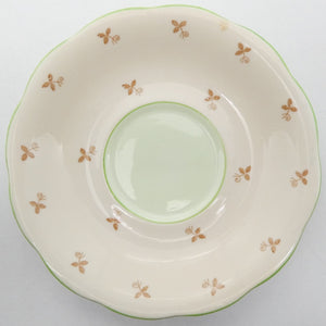 Bell China - Green and Light Beige - Saucer