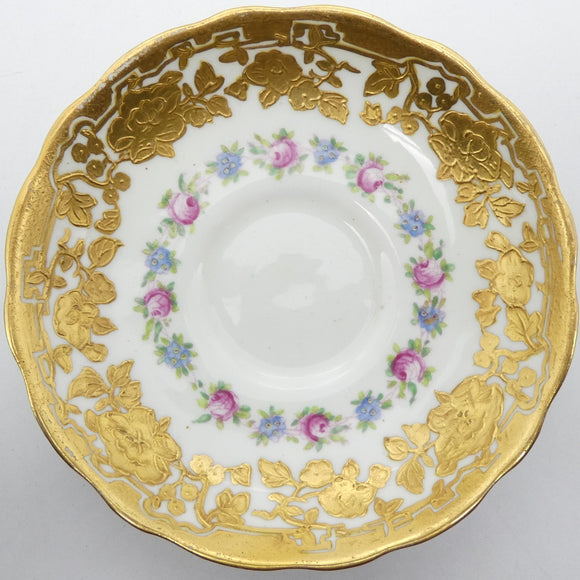 Hammersley - Heavy Gold Floral Rim, 13838 - Saucer