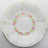 Adderley - Hand-painted Pink Flowers - Saucer