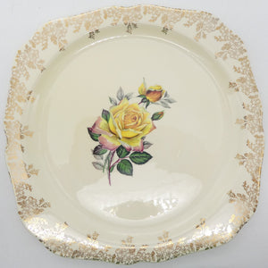 Lord Nelson Ware - 3251 Yellow Roses - Cake Plate