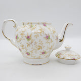Tuscan - Pink Rosebuds and Brown Leaves - Teapot