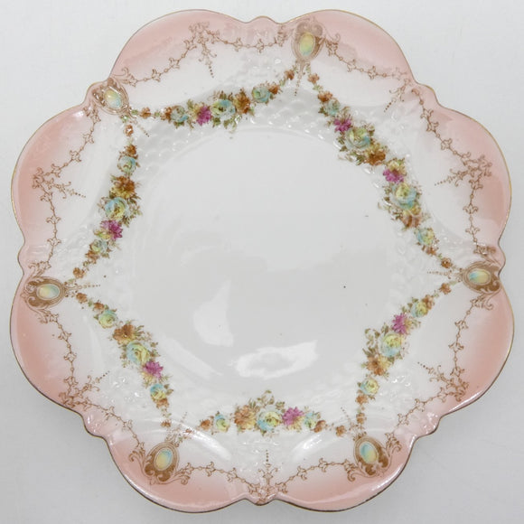 Aynsley - 12730 Floral Garland with Pink Rim - Side Plate