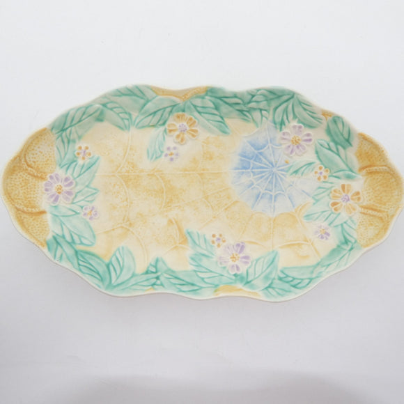 Avon Ware - Flowers and Spider's Web - Oval Dish