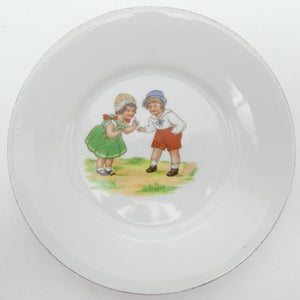 Unmarked Vintage - Boy and Girl Playing - Side Plate