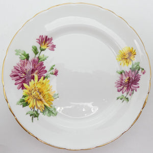 Delphine - Yellow and Red Flowers - Side Plate
