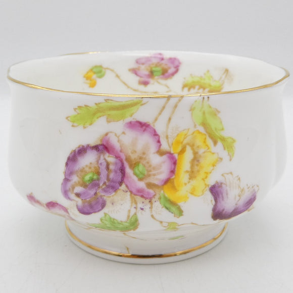Royal Albert - Purple, Pink and Yellow Flowers, 8260 - Sugar Bowl