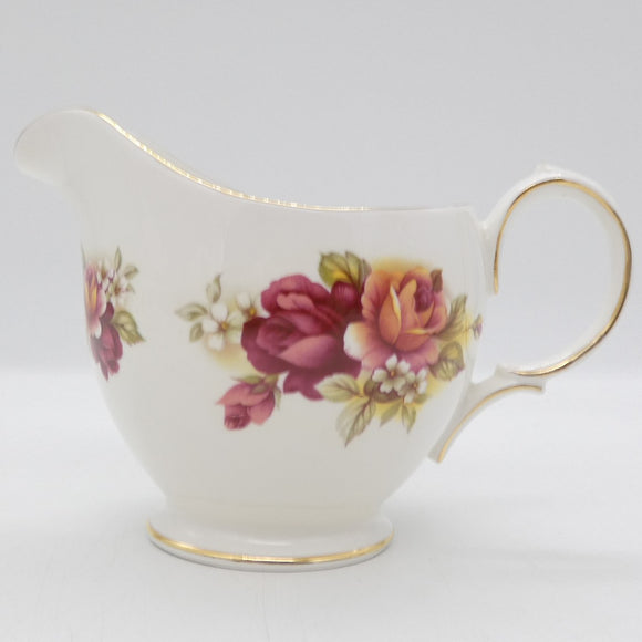 Queen Anne - 8541 Red and Peach Roses - Milk Jug