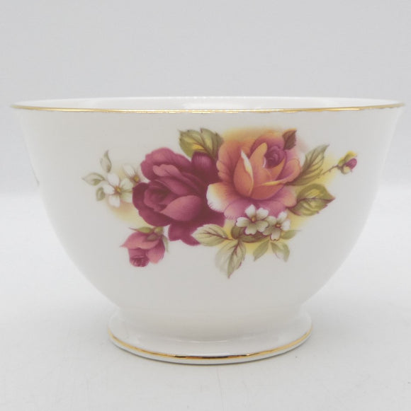 Queen Anne - 8541 Red and Peach Roses - Sugar Bowl