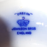 Johnson Brothers - Oregon Flow Blue - Rimmed Bowl - ANTIQUE