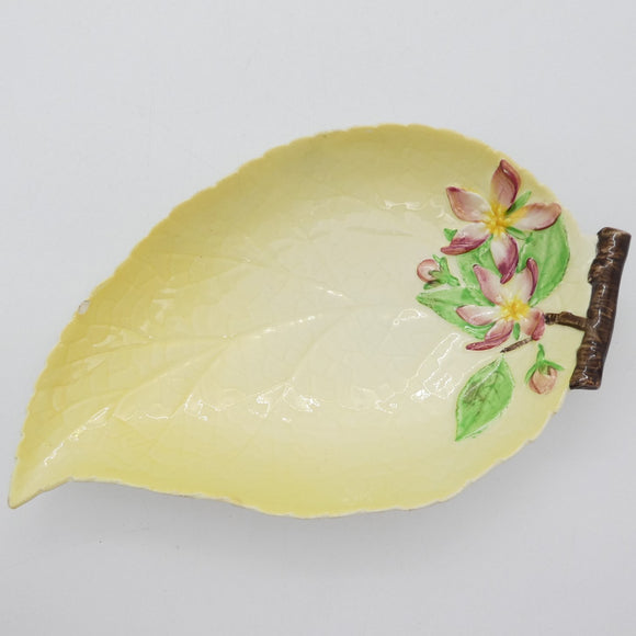 Carlton Ware - Apple Blossom, Yellow - 1614 Leaf-shaped Dish
