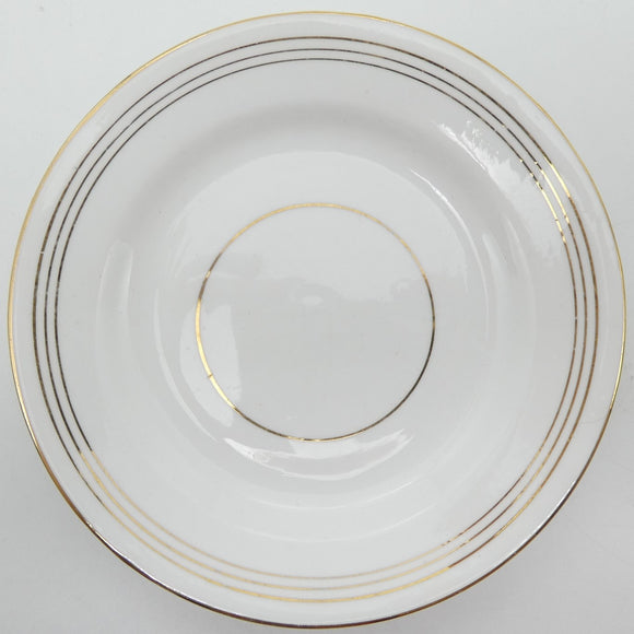 Phoenix - White with Gold Bands - Side Plate