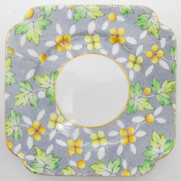 Bell China - Yellow Flowers on Grey - Side Plate