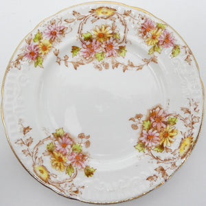 Unmarked - Pink and Yellow Flowers - Side Plate