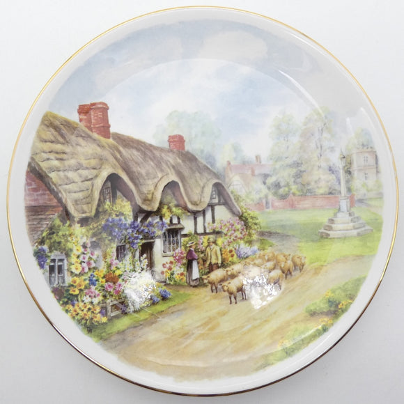 Regency - Thatched Cottage and Sheep - Display Plate