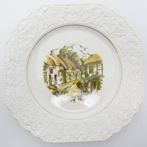 Lord Nelson - Thatched Cottages - Plate with Embossed Rim